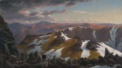 Noordoostelijk Uitzicht vanaf de Noordelijke Top van Mount Kosciusko, 1863 door Eugene von Guérard