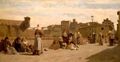 Le cenciaiole (De voddenvrouw) uit Livorno door Eugenio Cecconi