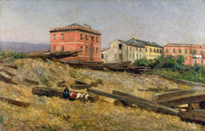 Huizen in de Ligurische Apennijnen door Eugenio Gignous