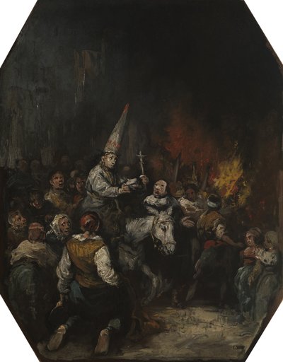 Veroordeeld door de inquisitie, ca. 1860 door Eugenio Lucas Velázquez