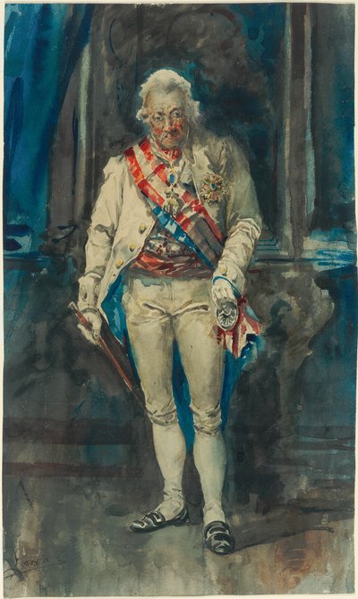 Koning Karel IV van Spanje door Eugenio Lucas y Padilla