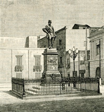 Monument voor Vittorio Emanuele II (1820-1878), door Eugenio Maccagnani (1852-1930), Lecce, Apulië, Italië door Eugenio Maccagnani