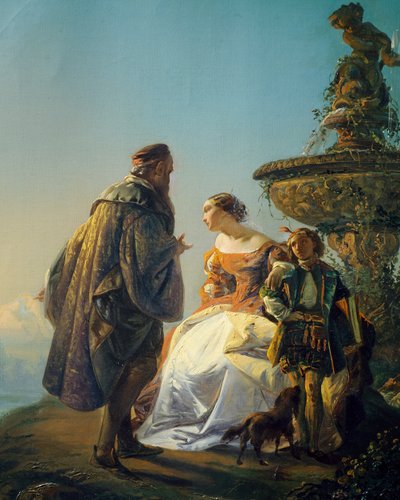 Portret van Titiaan en Irene da Spilimbergo door Eugenio Moretti Larese