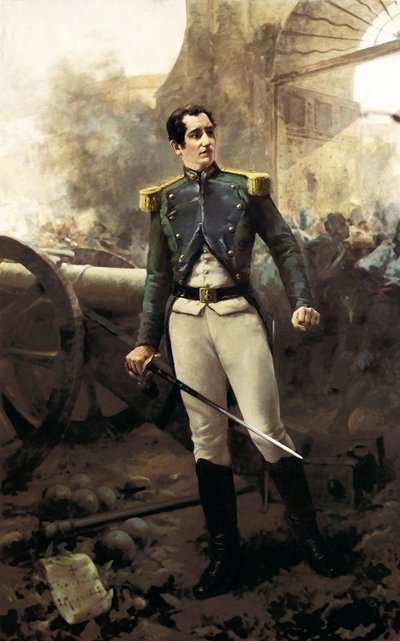 Portret van Pedro Velarde y San Juan, Spaanse militair door Eugenio Oliva y Rodrigo