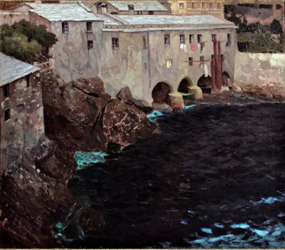 De bogen van de abdij van San Fruttuoso, ca. 1909 door Eugenio Olivari