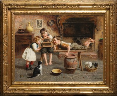 Kinderspelen door Eugenio Zampighi