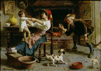Moeder en Kind door Eugenio Zampighi