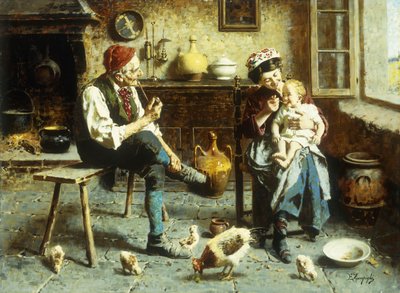De Gelukkige Familie door Eugenio Zampighi