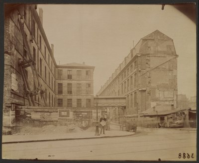 Voormalig Hôtel Dieu door Eugène Atget