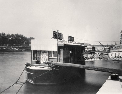 Boot op de Seine door Eugène Atget