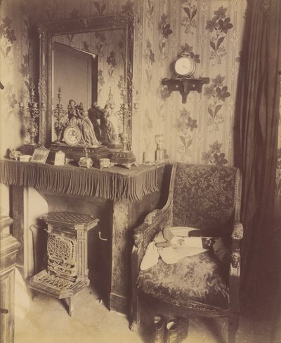 Interieur van een Arbeiderswoning, rue de Romainville door Eugène Atget