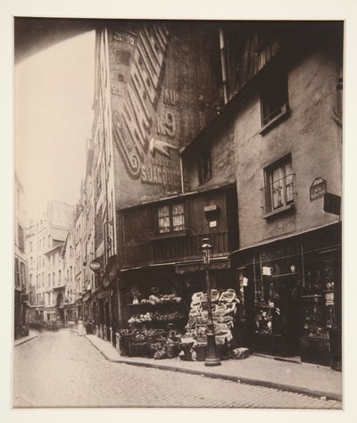 Rue Galande, Parijs door Eugène Atget