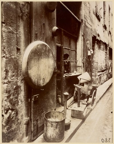 Tinwinkel Rue de la Reynie door Eugène Atget