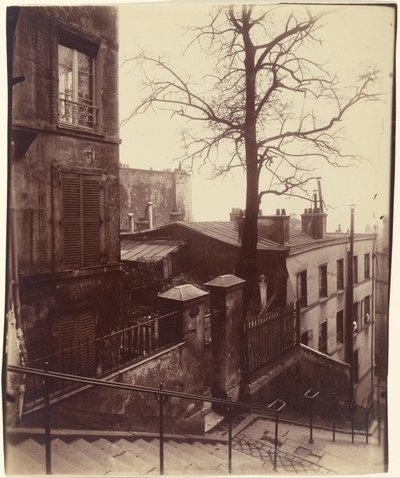Trap, Montmartre door Eugène Atget