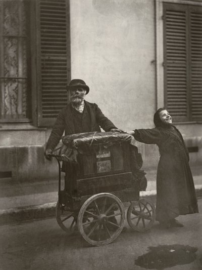 Straatmuzikanten door Eugène Atget