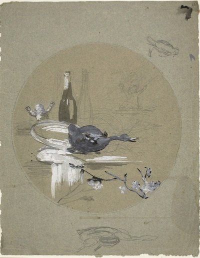 Ontwerp voor een Chinees bord door Eugène Carrière