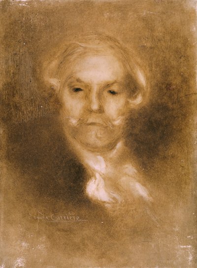 Portret van Edmond de Goncourt (1822-96) uit Germinie Lacerteux door Edmond en Jules, gepubliceerd ca. 1890 door Eugène Carrière