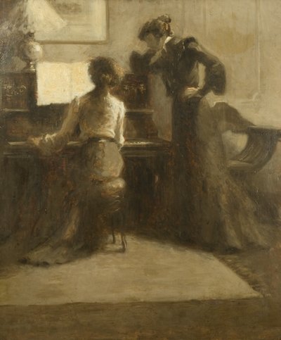 De Pianist, c.1900 door Eugène Carrière