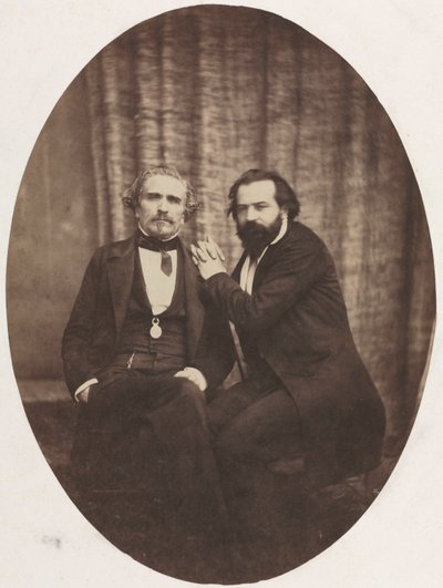 Portret van de Acteur Pierre Bocage en Vriend door Eugène Colliau