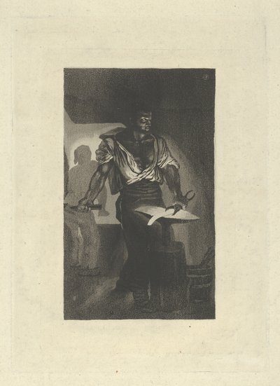 Een Smid door Eugène Delacroix