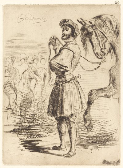 Een Heer uit de Tijd van Frans I door Eugène Delacroix