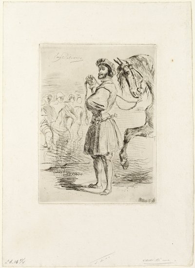 Een Heer uit de Tijd van Frans I door Eugène Delacroix