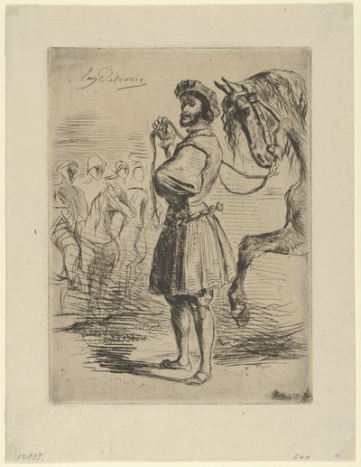Een edelman uit de tijd van Frans I door Eugène Delacroix