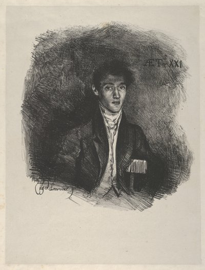 Baron Schwiter Louis Auguste Schwiter door Eugène Delacroix