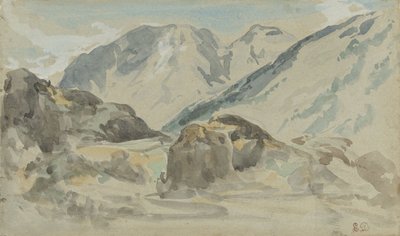 Berglandschap door Eugène Delacroix