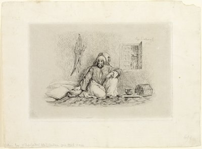Hoofd Mohammed-Ben-Abou door Eugène Delacroix