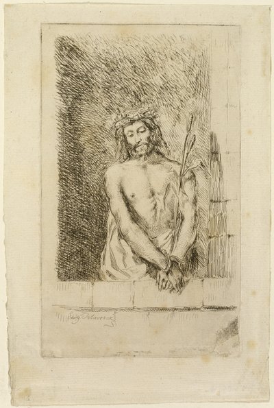 Christus met het riet door Eugène Delacroix