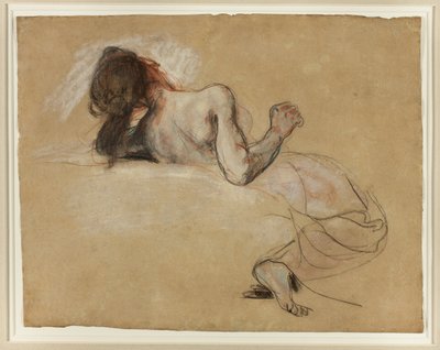 Kruipende vrouw door Eugène Delacroix