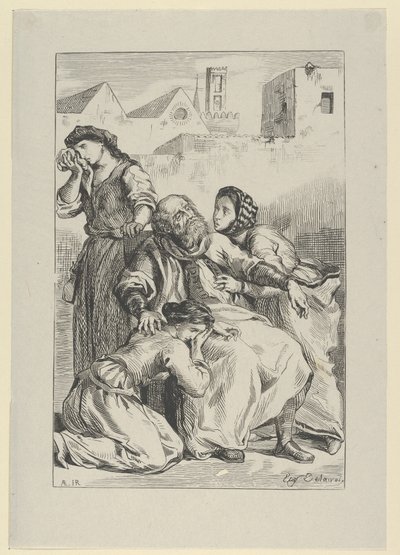 Dood van Goetz von Berlichingen door Eugène Delacroix
