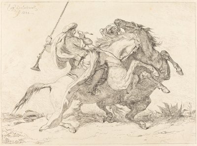 Ontmoeting van de Moorse Ruiters door Eugène Delacroix