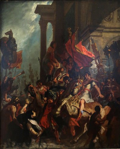 Frans:  La justice de Trajan De gerechtigheid van Trajanus door Eugène Delacroix