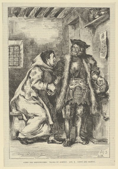 Goetz en Broeder Martin, na 1845 door Eugène Delacroix