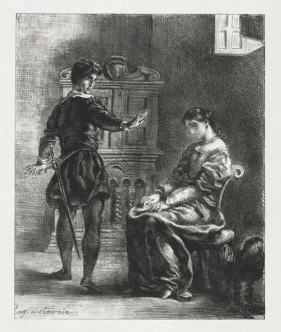 Hamlet: Hamlet en Ophelia door Eugène Delacroix