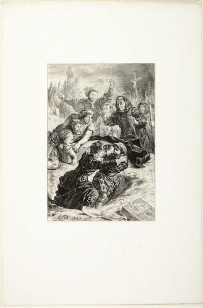 Hamlet en Laertes in Ophelia