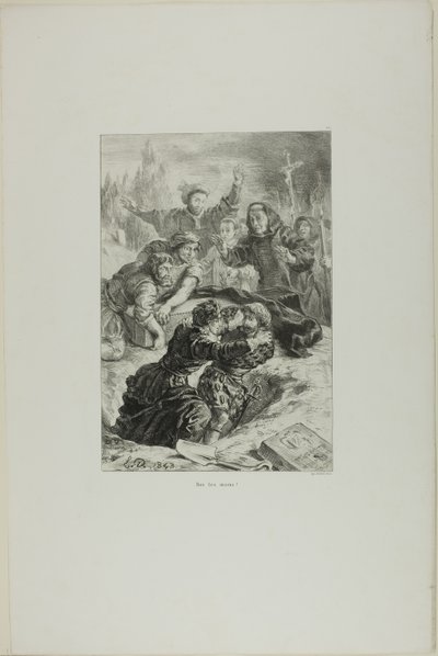 Hamlet en Laertes in Ophelia