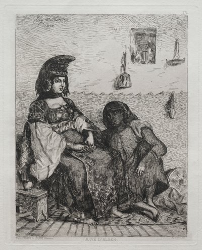 Joodse Vrouw uit Algiers door Eugène Delacroix