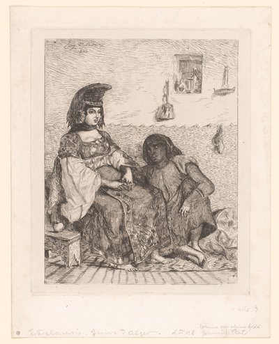 Joodse vrouw uit Algiers door Eugène Delacroix