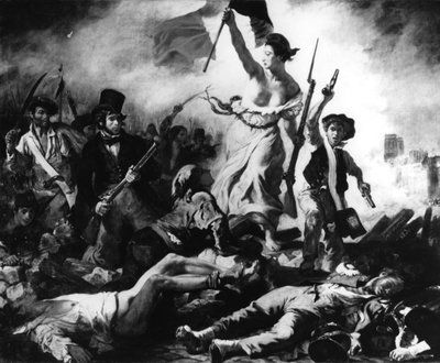 La Liberté guidant le Peuple, 28 juli 1830 door Eugène Delacroix