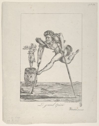 Le Grand Opéra, 1821 door Eugène Delacroix