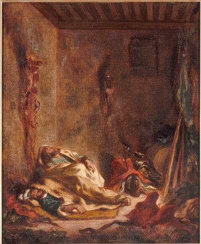 Het wachthuisje in Meknes door Eugène Delacroix