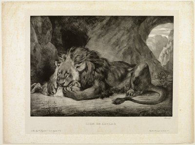 Leeuw van het Atlasgebergte door Eugène Delacroix