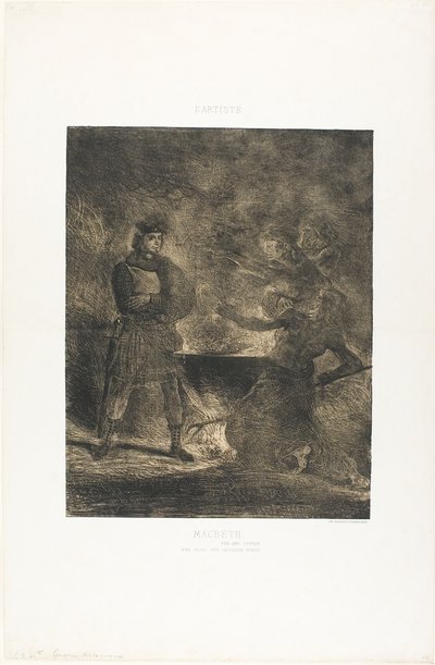 Macbeth en de Heksen door Eugène Delacroix