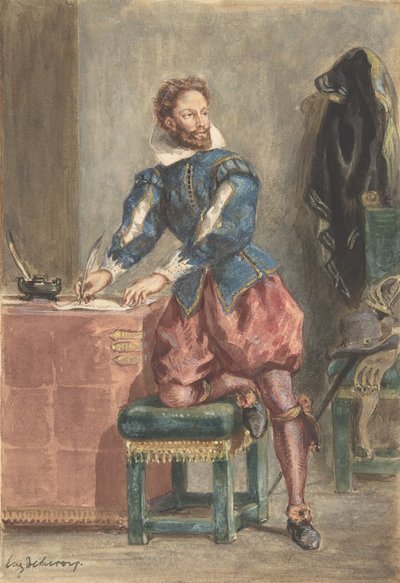 Mathurin Régnier door Eugène Delacroix