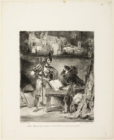 Mephistopheles verschijnt aan Faust door Eugène Delacroix