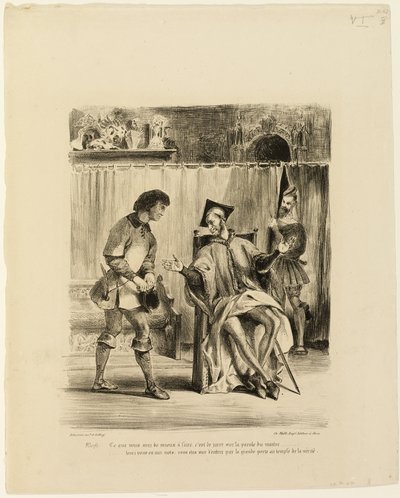Mephistopheles Ontvangt de Student door Eugène Delacroix