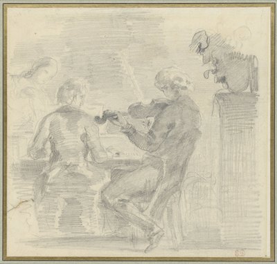 Musicerend gezelschap door Eugène Delacroix